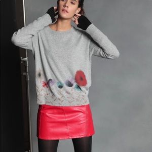 Maude Vivante Tabitha Painted Flower Sweater size SMALL